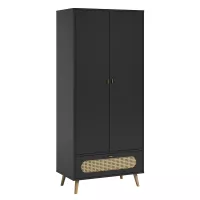 Armoire 2 portes Canne - Noir