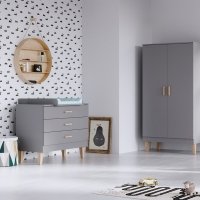 Armoire 2 portes Lounge - Gris clair