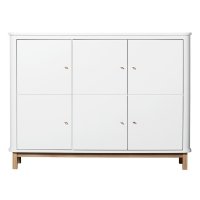 Armoire multi-rangement Wood - Chêne / Blanc