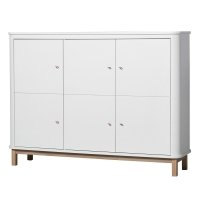 Armoire multi-rangement Wood - Chêne / Blanc