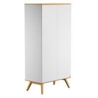 Armoire 2 portes Nature - Blanc
