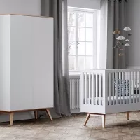 Armoire 2 portes Nature - Blanc