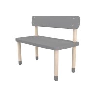 Banc enfant avec dossier - Gris