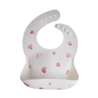 Bavoir en Silicone Coquillages