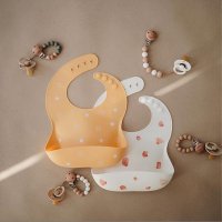 Bavoir en Silicone Coquillages