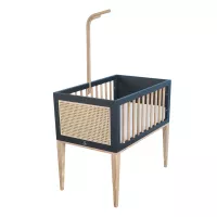 Berceau Bois et Cannage Rotin Nami - Noir