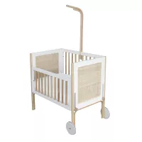 Berceau Cododo cèdre et rotin Océania - Blanc