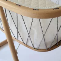 Berceau Kumi matelas coco naturel - Noir/Blanc