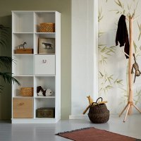 Bibliothèque Wood 2x5 verticale avec socle