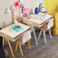 Bureau et chaise junior 7-10 ans - Jaune