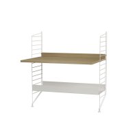 Bureau mural évolutif 80 x 85 cm - Chêne/Blanc