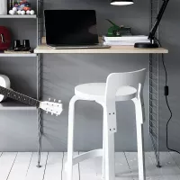 Bureau mural évolutif 80 x 85 cm - Gris