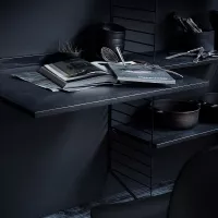 Bureau mural évolutif 80 x 85 cm - Noir
