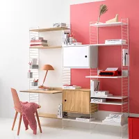 Bureau mural évolutif - Chêne/Blanc