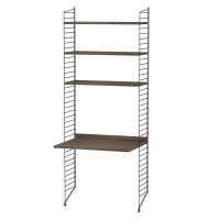 Bureau mural évolutif - Noyer/Noir