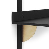 Bureau mural Sector - Noir/Laiton