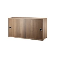 Caisson 2 portes coulissantes 78 cm - Noyer