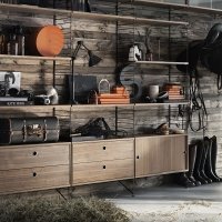 Caisson 2 portes coulissantes 78 cm - Noyer