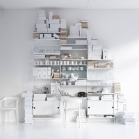 Caisson 2 portes coulissantes 78 cm - Blanc