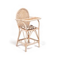 Chaise haute en rotin pour poupée Raya - Pomme de Pin