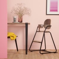 Chaise haute évolutive Tibu Black Edition - Noyer/Noir