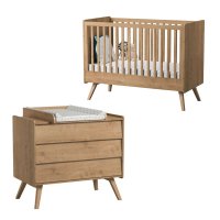 Chambre Bébé Complète évolutive Vintage Duo - Chêne