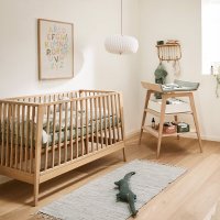Chambre Bébé Complète Linea Duo Table à langer - Chêne