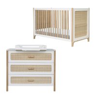 Chambre Bébé Complète Océania Duo Commode à langer - Blanc