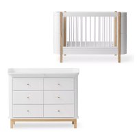 Chambre Bébé Complète évolutive Mini+ Wood - Grand plan à langer