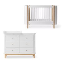 Chambre Bébé Complète évolutive Mini+ Wood - Petit plan à langer