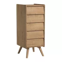 Chiffonnier 5 tiroirs Vintage - Chêne
