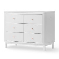 Commode 6 tiroirs Wood - Blanc