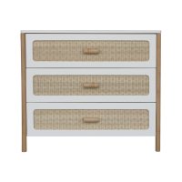 Commode cèdre et rotin Océania - Blanc