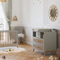 Commode cèdre et rotin Marélia - Lune