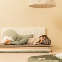 Coussin Majestic Cylindrique - Vert olive