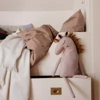 Coussin Safari Cheval - Rose poudré