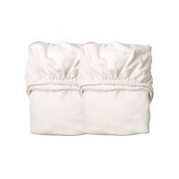 Lot de 2 draps housses junior pour lit évolutif Leander - Blanc