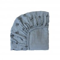 Drap housse Olivia Poulpe - Bleu gris