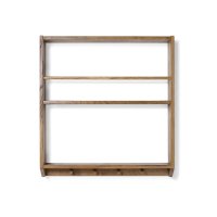 Etagère Livres et Patères Eli - Chêne fumé