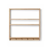 Etagère Livres et Patères Eli - Chêne