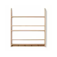 Etagère Livres Patères Plate Eli - Chêne