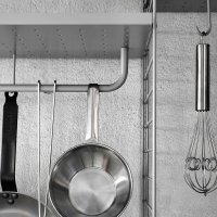 Etagère en métal petits rebords - Gris