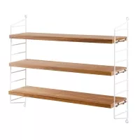 Etagère String Pocket - Chêne / Blanc