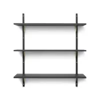 Etagère Sector Triple T/W - Noir/Laiton