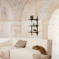 Etagère Sector Triple T/N - Noir/Laiton