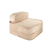 Fauteuil Flip convertible en velours côtelé - Beige