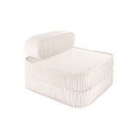 Fauteuil Flip convertible en velours côtelé - Ecru