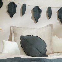 Guirlande Feuilles Lin Français - Green Blue