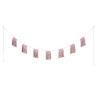 Guirlande en macramé - Vieux rose