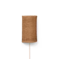 Lampe applique Dou en rotin